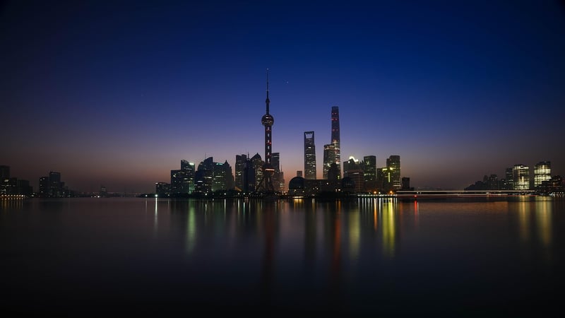 Shanghai skyline at night